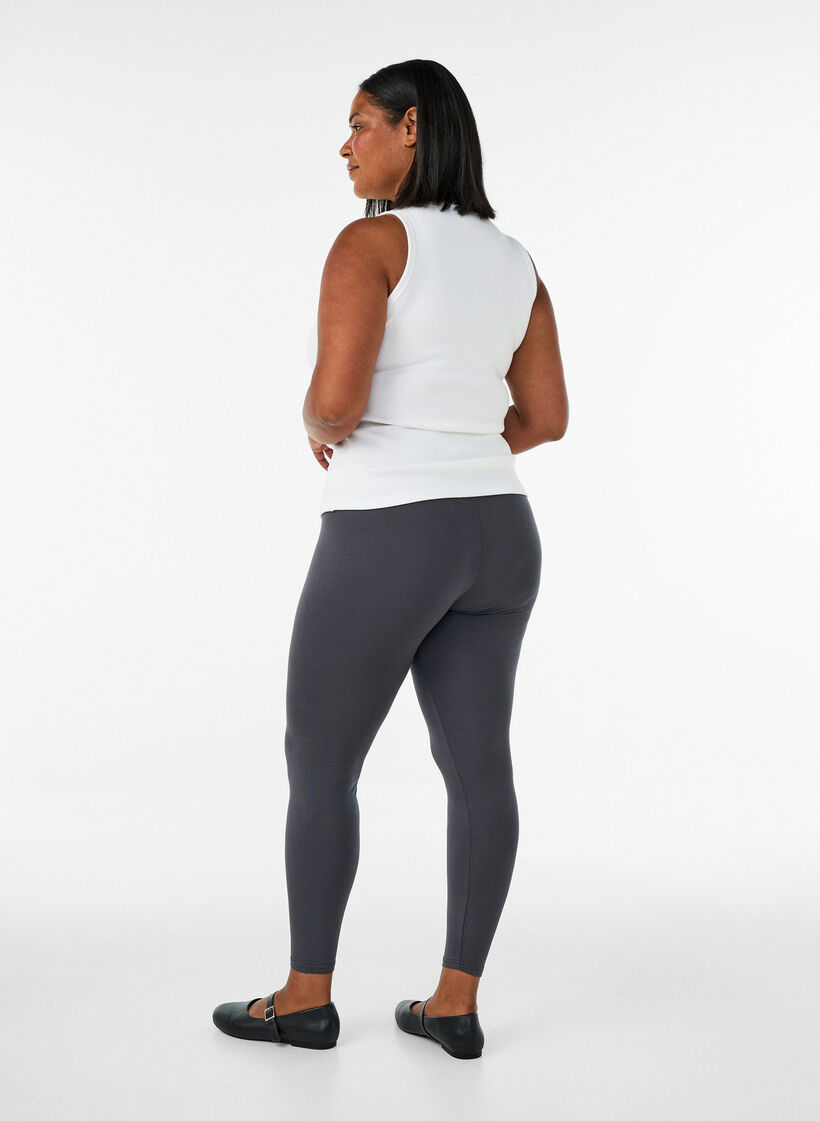Basic viscose leggings, Dark Grey, Model image number 2