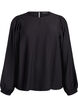 Long-sleeved viscose blouse, Black, Packshot image number 0