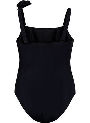 Swimsuit with asymmetric neckline, Black, Packshot image number 1