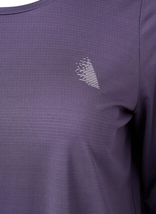 Long-sleeved training blouse with structure, Purple Plumeria, Packshot image number 2