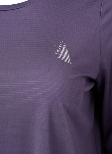 Long-sleeved training blouse with structure, Purple Plumeria, Packshot image number 2