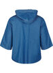 Denim blouse with hood, Medium Blue Denim, Packshot image number 1