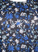 FLASH - T-shirt with floral print, Black Blue Green AOP, Packshot image number 2