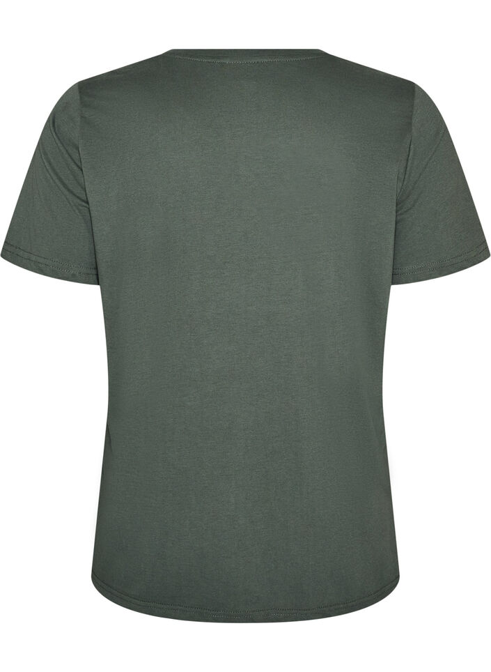 T-shirt with motif, Green, Packshot image number 1