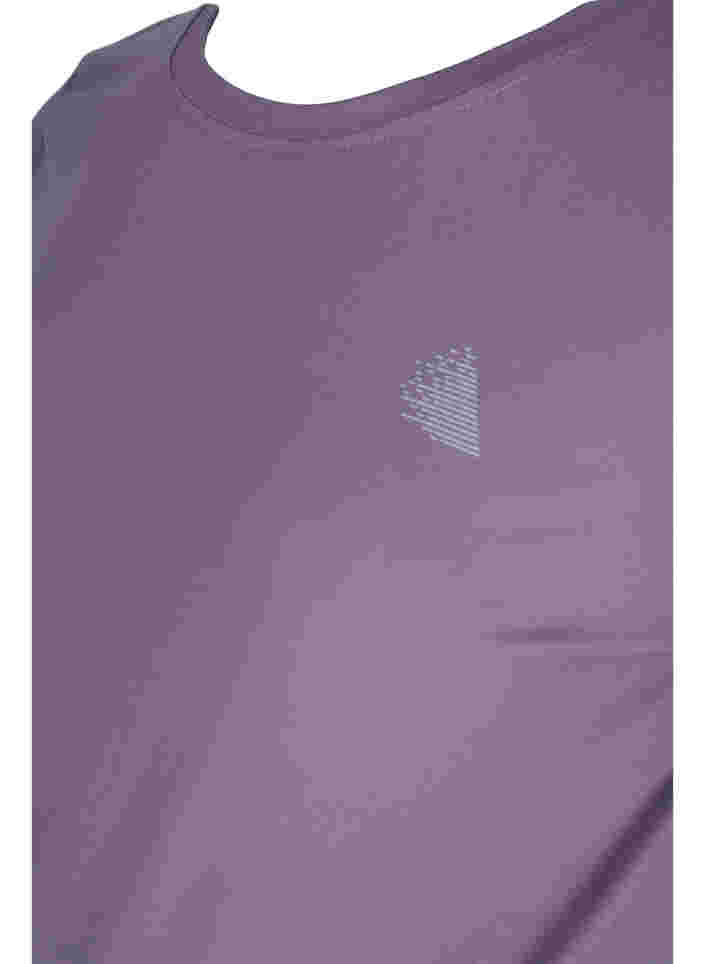 Maternity gym t-shirt, Purple Sage, Packshot image number 2