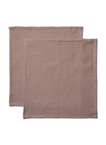 2-pack cotton dish cloth, Cinder, Packshot image number 0