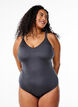 Swimsuit with lace-up detail, Dark Grey, Model image number 0
