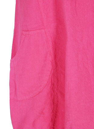 Short sleeve cotton dress, Fuchia Purple, Packshot image number 3