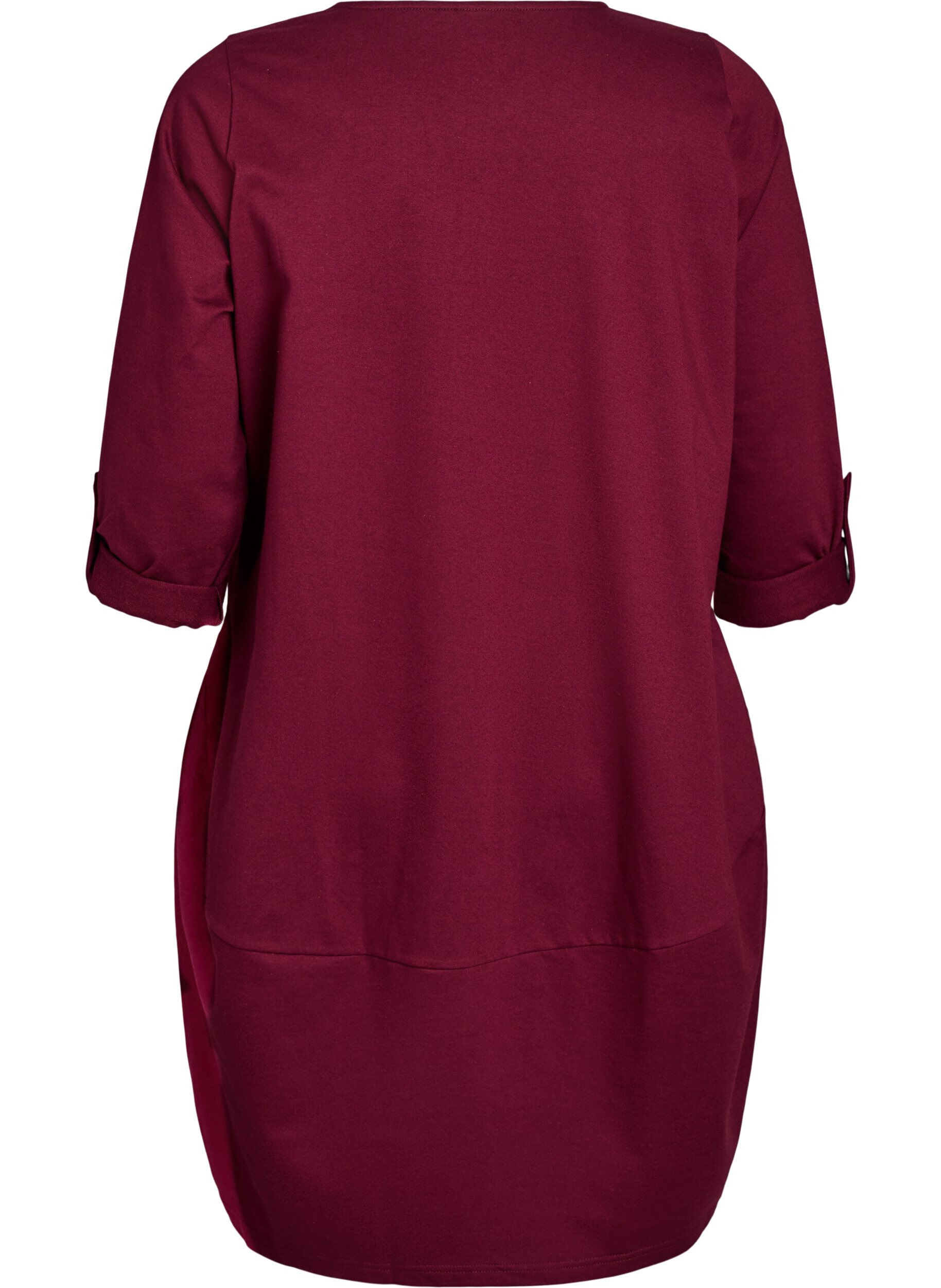 Zizzifashion Balloon dress with pockets, Dark Bordeaux, Packshot image number 1