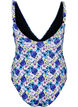 Floral swimsuit with ruffles and removable pads, Purple, Packshot image number 1