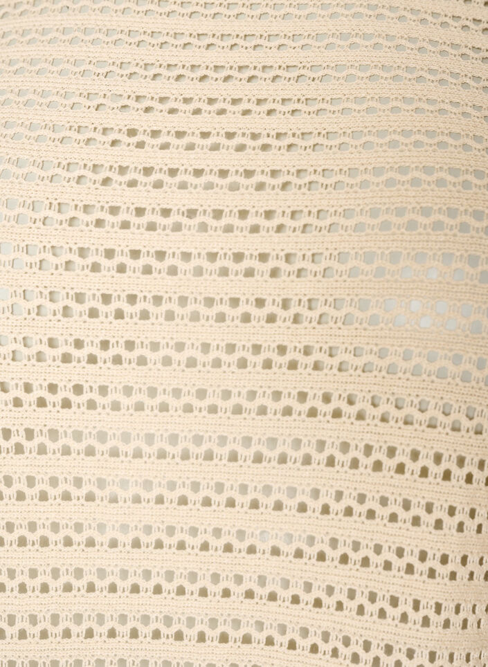 Beach dress with eyelet embroidery and long sleeves, Beige, Packshot image number 2