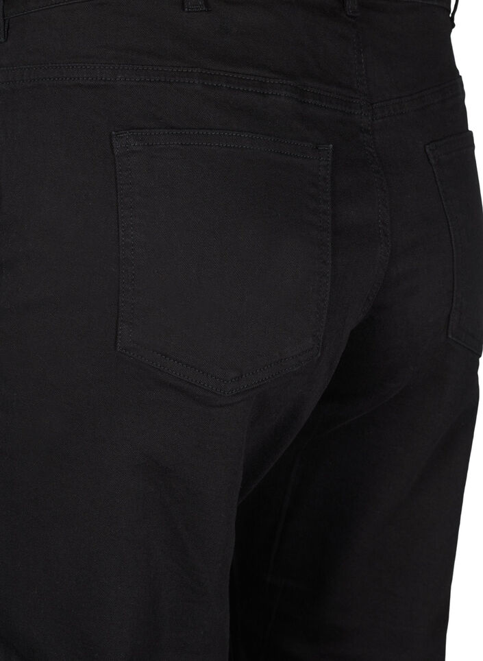 Cropped Vera jeans with a straight fit, Black, Packshot