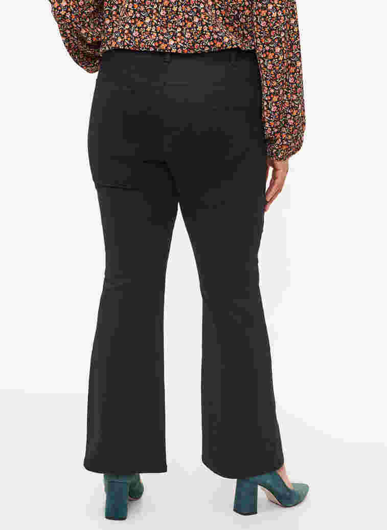 Ellen bootcut jeans with a high waist, Black, Model image number 0