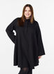 Short A-line dress with long sleeves, Black, Model image number 0