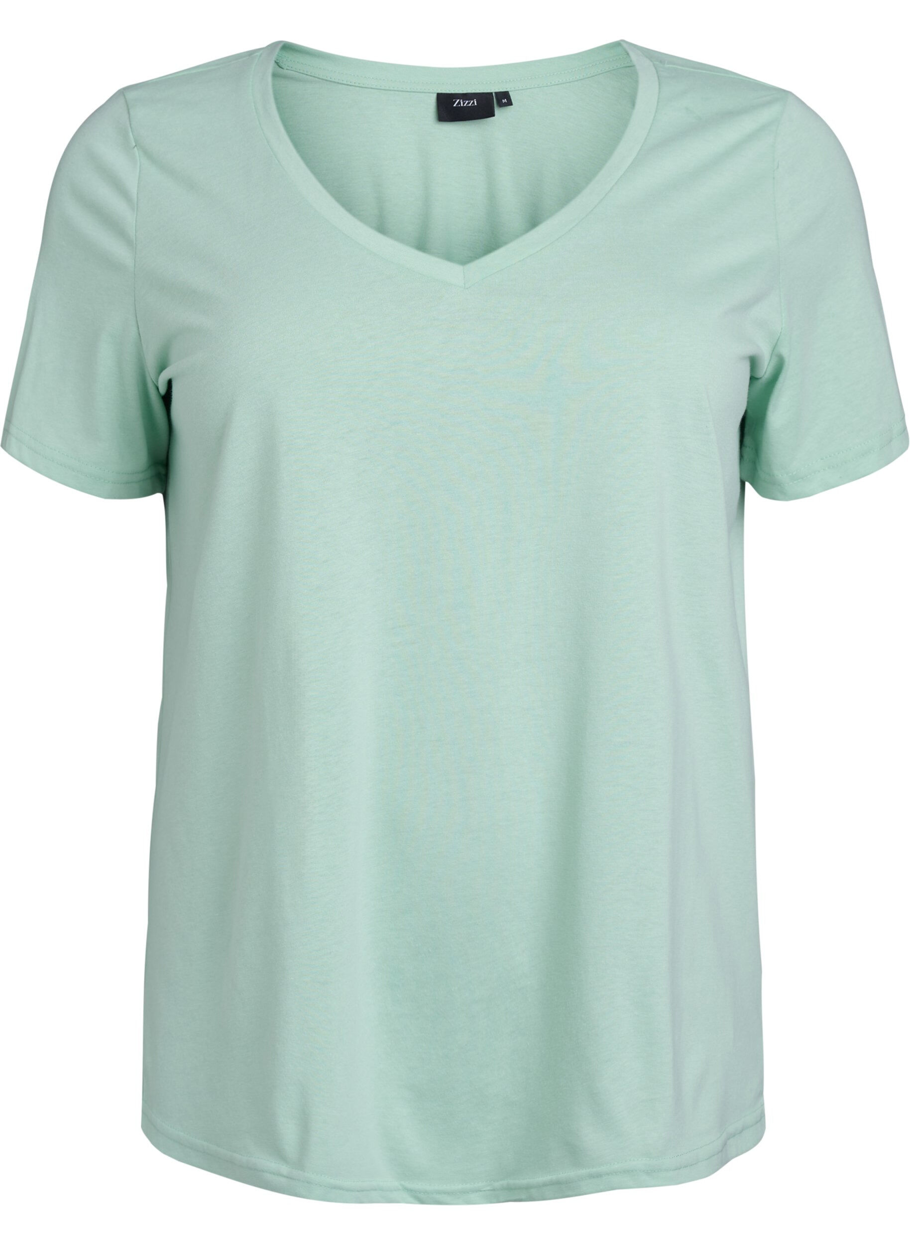 Short sleeve t-shirt with v-neckline