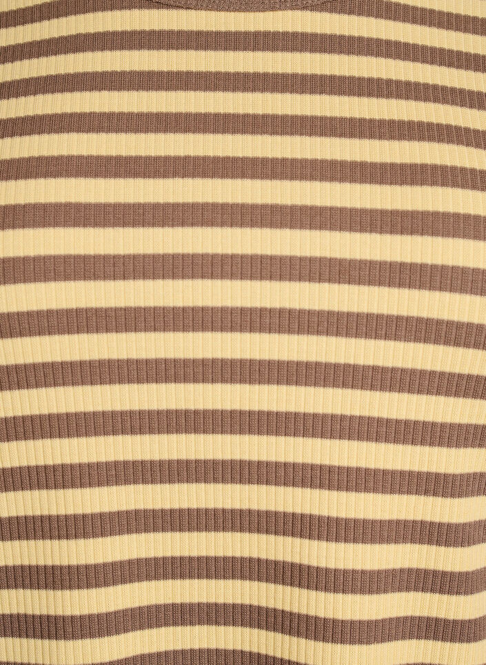 Striped blouse with long sleeves, Brown, Packshot