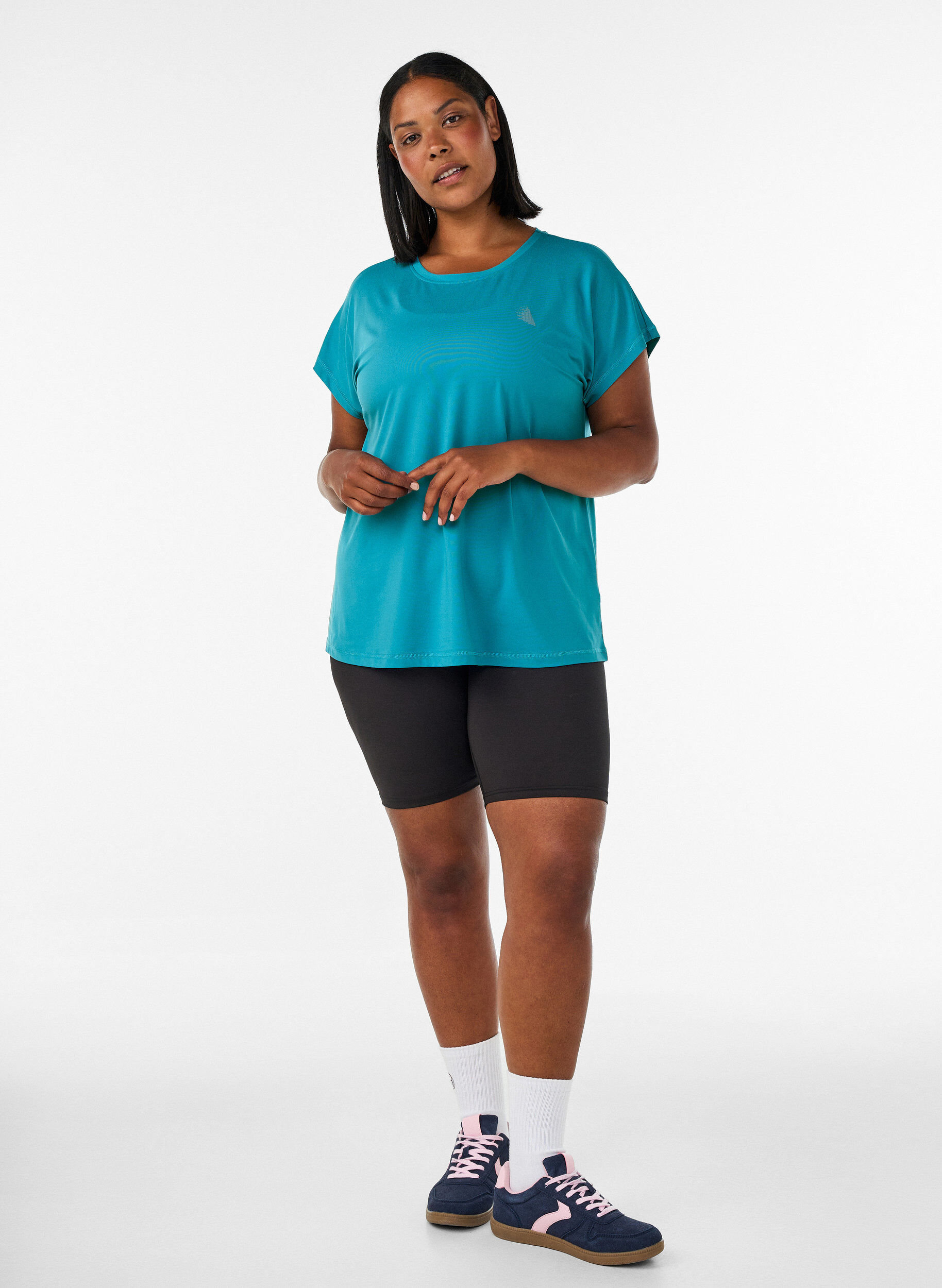 ZizzifashionSolid-coloured training T-shirt, Petrol, Model image number 1