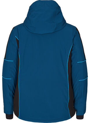 Waterproof ski jacket with a hood , Blue Comb, Packshot image number 1