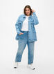 Denim jacket with destroy pattern, Blue denim, Model image number 2