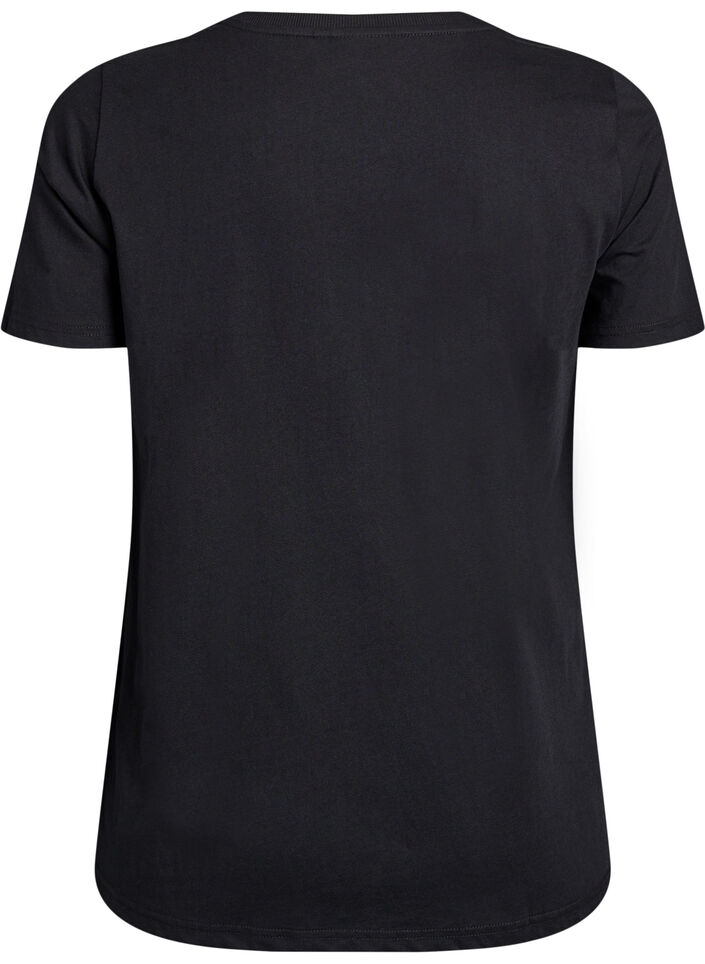 Christmas t-shirt in organic cotton, Black, Packshot image number 1