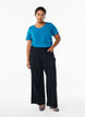 Basic plain cotton t-shirt, Petrol, Model image number 1
