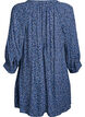 Tunic with floral print and 3/4 sleeves, Blue, Packshot image number 1