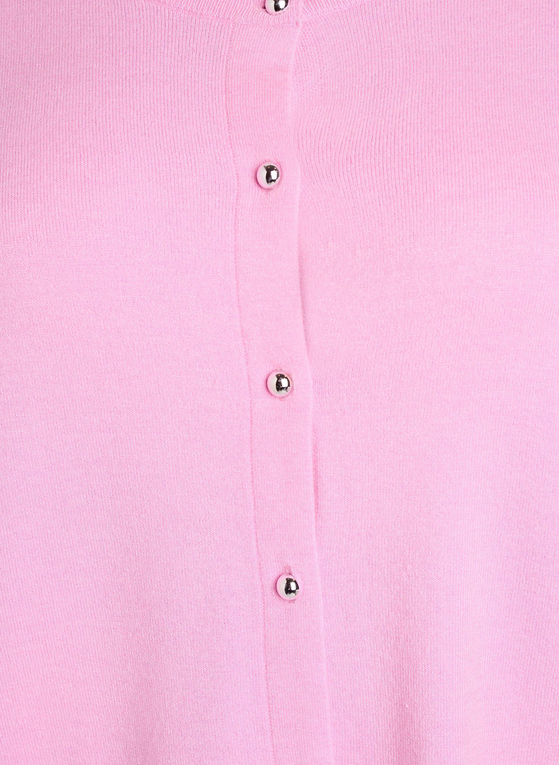 Zizzifashion Cardigan with round buttons, Pink, Packshot image number 2