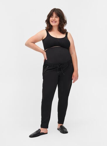 Maternity Maddison pants with zipper, Black, Model image number 0