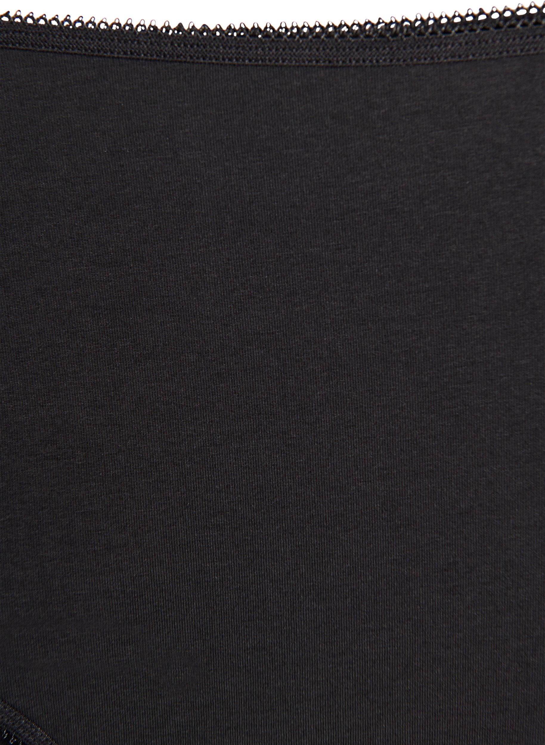 Zizzifashion 3-pack regular waist cotton briefs, Black, Packshot image number 3