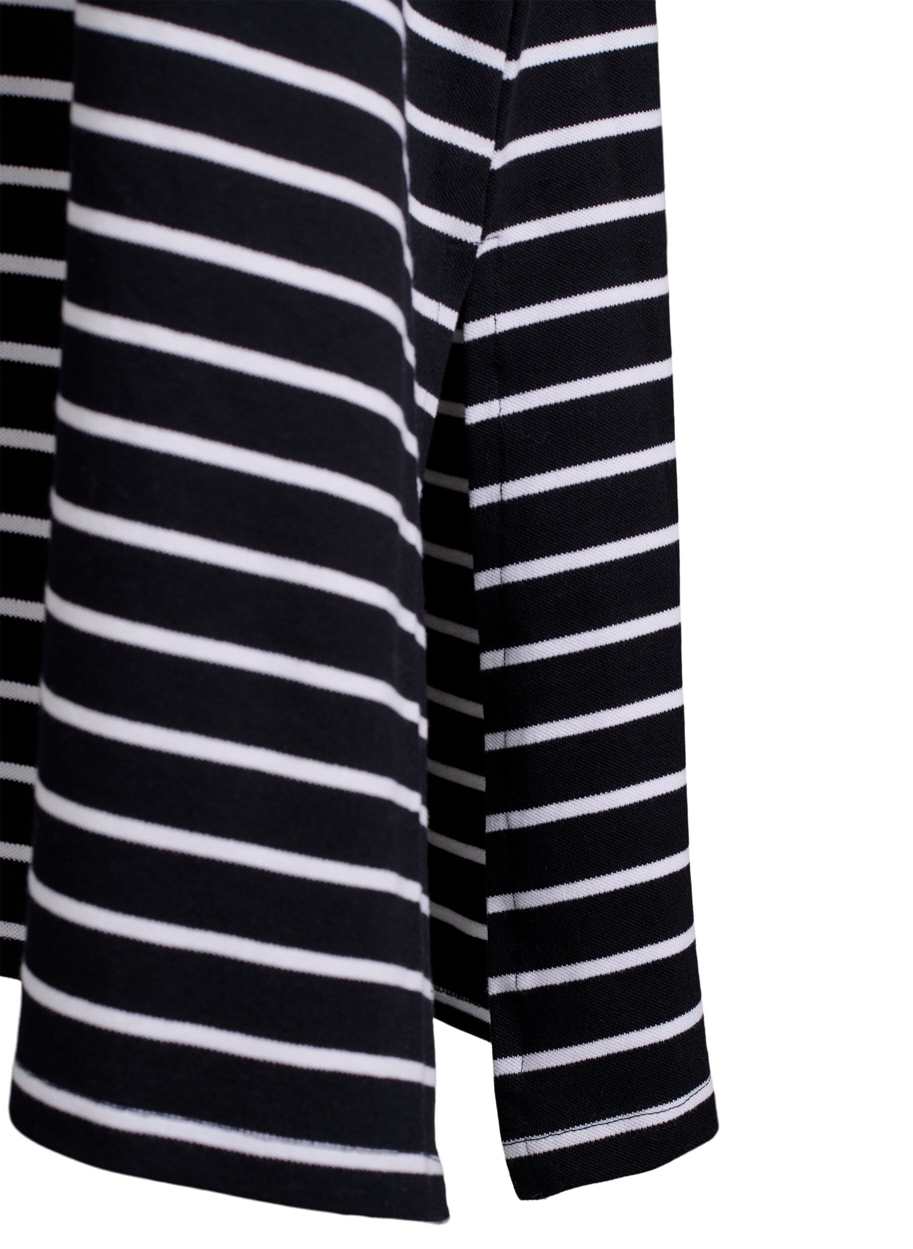 Zizzifashion Sleeveless polo dress in midi length, Black, Packshot image number 3