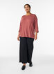 Jersey blouse with 3/4 sleeves, Red, Model image number 1