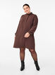 Long-sleeved dress with ruffle detail, Chocolate Martini, Model image number 2