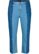 Cropped Vera jeans with colorblock, Blue denim, Packshot image number 0