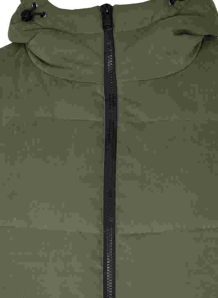 Long winter jacket with colour block, Grape Leaf W/Blk, Packshot image number 2