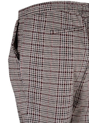 Cropped Maddison trousers with checked pattern, Brown Check, Packshot image number 3