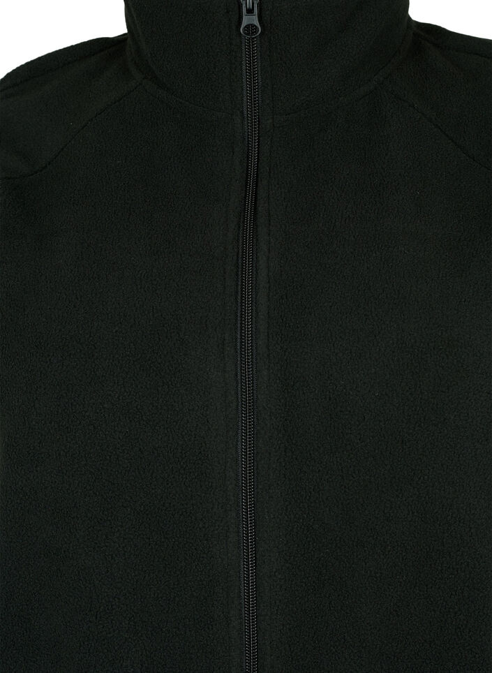 Fleece vest with pockets, Black, Packshot image number 2
