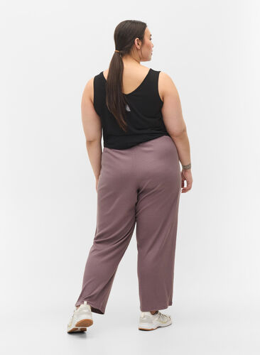 Loose trousers in a cotton blend, Sparrow, Model image number 1