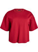 Short loose-fit t-shirt in a modal blend, Red, Packshot image number 0