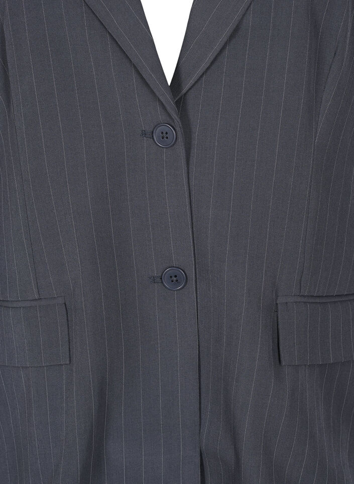 FLASH - Blazer with pockets and a slit, Dark Grey, Packshot image number 2
