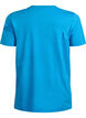 Basic cotton T-shirt with round neck, Blue, Packshot image number 1