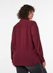 Shirt with textured stripes and glitter threads, Red, Model image number 2