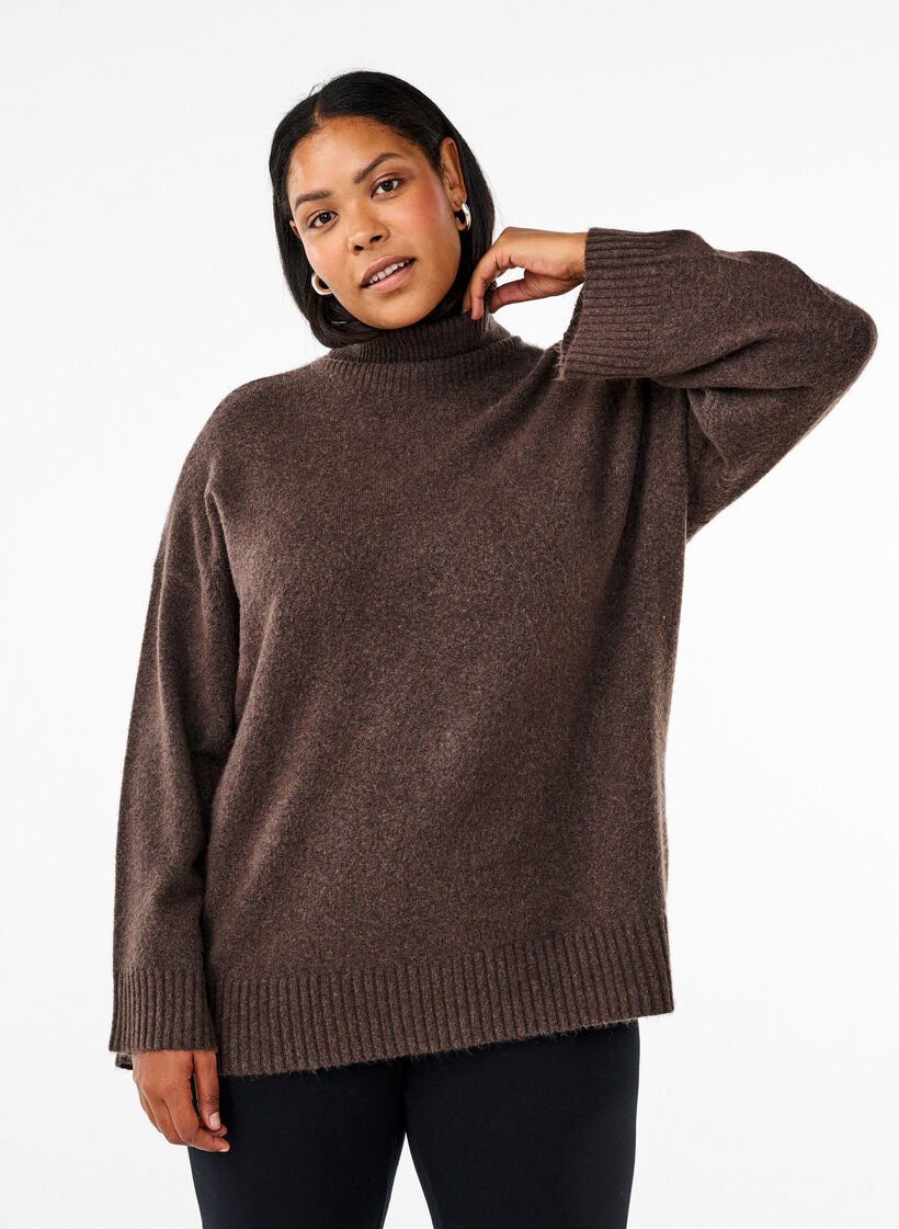 Knitted turtleneck blouse, Bracken Mel., Model image number 0