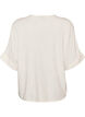 Viscose blouse with crochet trim and buttons, Vanilla, Packshot image number 1