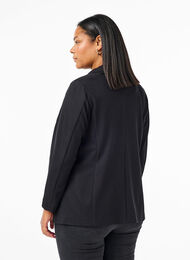 Simple blazer with button closure, Black, Model