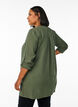 Cotton muslin tunic with broderie anglaise, Green, Model image number 2