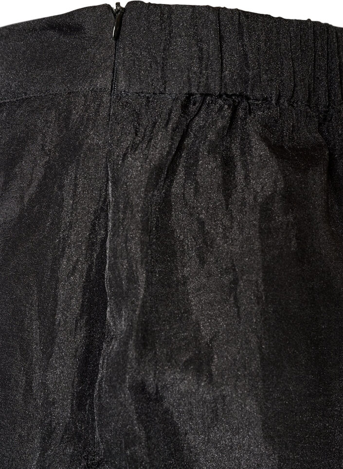 Long organza-look skirt, Black, Packshot image number 4