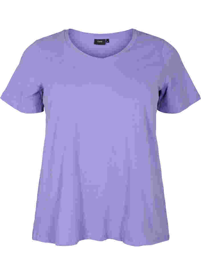 Basic plain cotton t-shirt, Veronica, Packshot image number 0