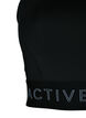 Sports bra with text print, Black, Packshot image number 2
