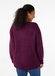 Melange sweater with round neck, Potent Purple Mel., Model image number 1