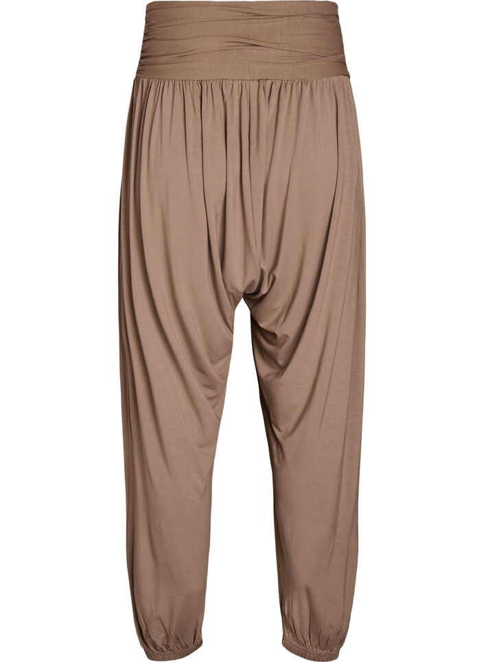 Loose-fitting harem trousers, Brown, Packshot image number 1